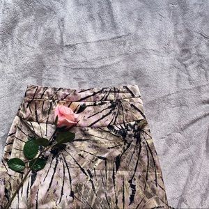 Silk high waist midi skirt